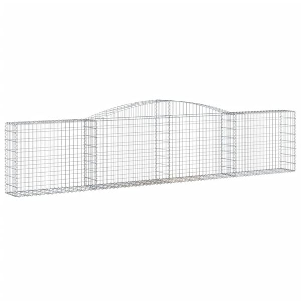 vidaXL Obokane gabion košare 15 kosov 400x30x80/100 cm cinkano železo