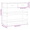 vidaXL Konzolna mizica dimljen hrast 90x35x80 cm inženirski les