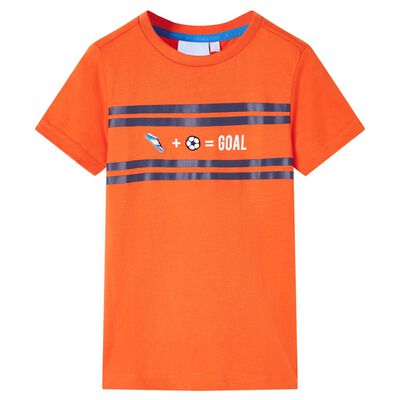 Otroška majica s kratkimi rokavi temno oranžna 92