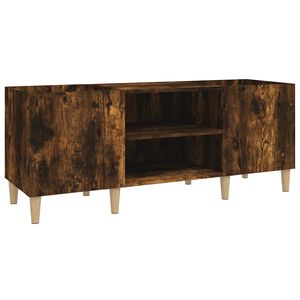 vidaXL Omarica za gramofonske plo&scaron;če dim. hrast 121x38x48 cm inž. les