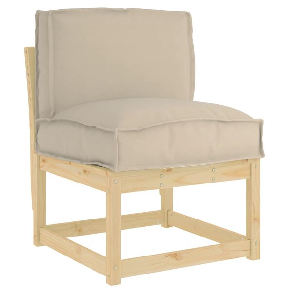 vidaXL Blazina za naslonjalo palete z blazino Taupe 50 x 40 x 12 cm