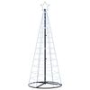 vidaXL LED božično drevesce EKENAS 250 cm 390 LED Hladno bela Jeklo