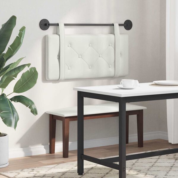 vidaXL Visoki naslon za glavo Bela 90 cm Umjetno usnje