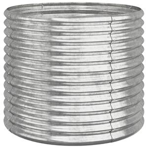 vidaXL Visoka greda iz cinkanega jekla 80x80x68 cm srebrna