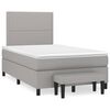 vidaXL Box spring postelja z vzmetnico svetlo siva 120x200 cm blago
