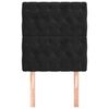 vidaXL Vzglavje postelje črno 80x7x118/128 cm žametno