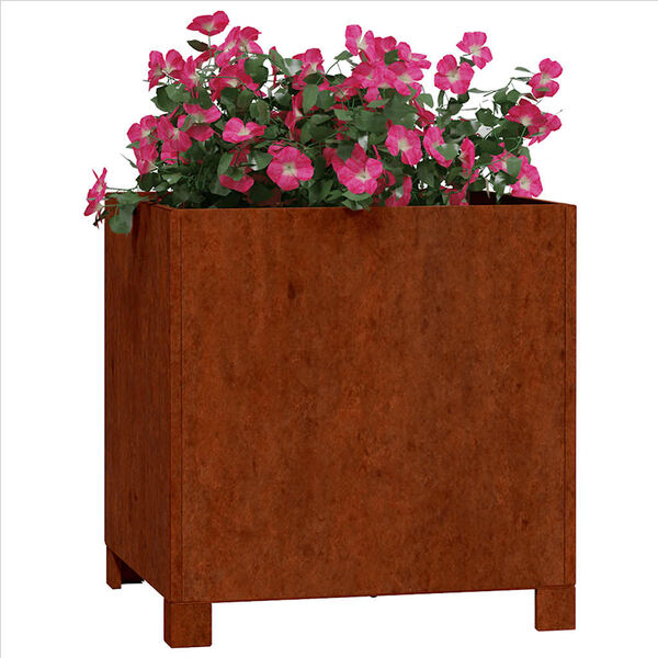 vidaXL Cvetlično korito z nogami zarjavelo 40x40x40 cm corten jeklo