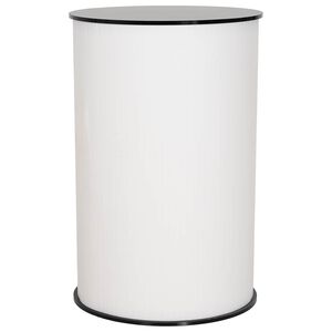 vidaXL Sejemski pult Črna in bela &Oslash; 60 x 93 cm Konstruiran les in PP