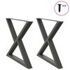 vidaXL Noge za jedilno mizo 2 kosa antracit 90 x (72-73,3) cm jeklo