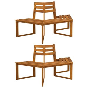 vidaXL Banka Dreves 2 kos 160 x 140 x 86 cm Masiven les akacije