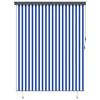 vidaXL Rolo z zavesami Modra in bela 200 x 250 cm Tkanina in aluminij