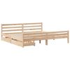 vidaXL Posteljni okvir brez vzmetnice 200x200 cm trdna borovina