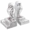 vidaXL Knjižna opora 2 kos srebrna 12 x 9 x 19 cm Aluminij