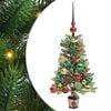 vidaXL Božično drevo med 150 LED z stojalom Zelena 65 cm PE