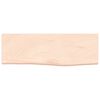 vidaXL Stenska polica 60x20x2 cm neobdelana trdna hrastovina