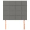 vidaXL Vzglavje postelje temno sivo 80x5x118/128 cm blago