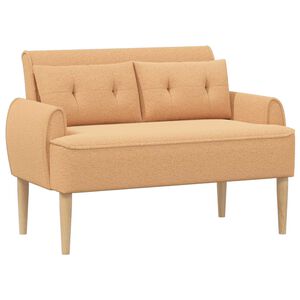 vidaXL Dvojnica s gumbi Bež 117 x 67 x 77 cm Boucl&eacute;
