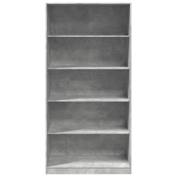 vidaXL Garderobna omara betonsko siva 100x50x200 cm iverna plošča