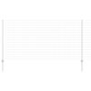 vidaXL Ograja s stebrom srebrna 1,2 x 10 m Jeklo
