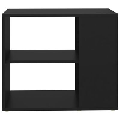 vidaXL Stranska omarica črna 60x30x50 cm iverna plošča