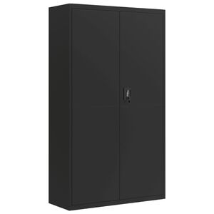 vidaXL Arhivska omara črna 105x40x180 cm jeklo