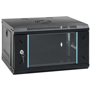 vidaXL 6U stenska omrežna omarica 19" IP20 53x40x30 cm
