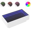 vidaXL Klubska mizica LED bela 90x50x30 cm inženirski les