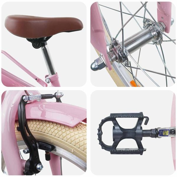 vidaXL Otro&scaron;ko Kolo 20 Palcev za starost od 6 do 11 let Svetlo roza