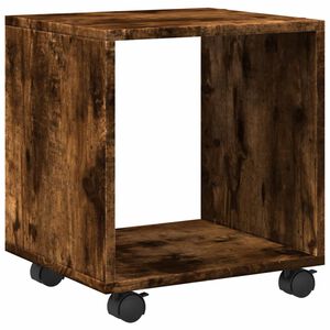 vidaXL Omarica na kolesih dimljeni hrast 37x33x42,5 cm inženirski les
