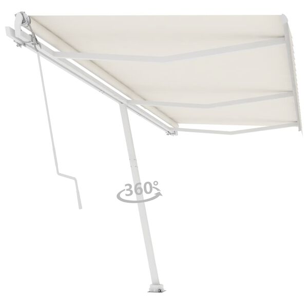 vidaXL Prostostoječa avtomatska tenda 600x350 cm krem
