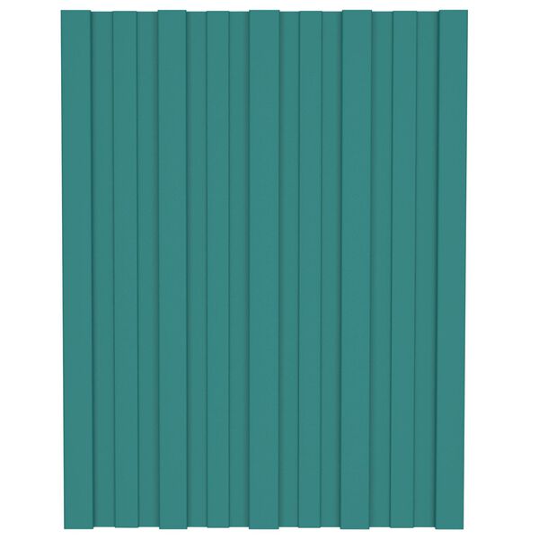 vidaXL Stre&scaron;ni panel 12 pcs Zelena 60 x 45 cm Pocinkano jeklo
