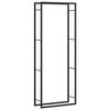 vidaXL Stojalo za drva mat črne barve 80x28x222 cm jeklo