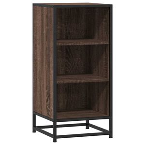 vidaXL Komoda rjavi hrast 35,5x35x76 cm inženirski les in kovina