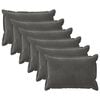 vidaXL Blazina 6 kos HOUTEN Temno siva 30 x 50 cm Žamet