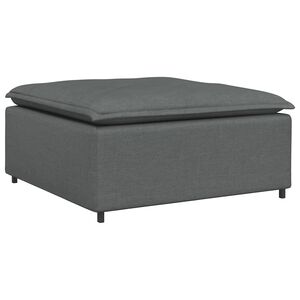 vidaXL Modularni kavč s podnožjem, temno siv 100x100x48 cm