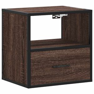 vidaXL Stenska nočna omarica rjavi hrast 40x31x39,5 cm