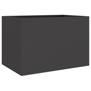 vidaXL Cvetlično korito črno 62x47x46 cm jeklo