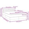 vidaXL Box spring postelja z vzmetnico svetlo siva 140x210 cm žamet