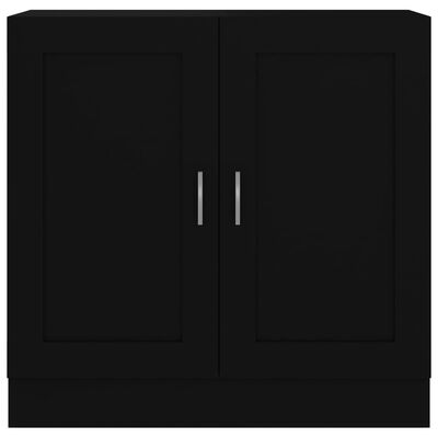 vidaXL Knjižna omara črna 82,5x30,5x80 cm iverna plošča
