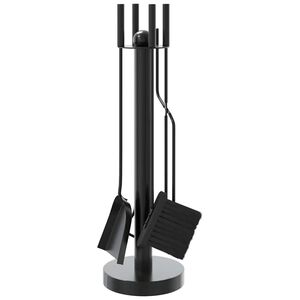 vidaXL 5-delni komplet orodja za kamin 18 x 56 cm jeklo