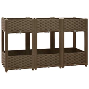 vidaXL Visoka greda 120x40x71 cm polipropilen