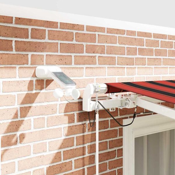 vidaXL Retraktilna tenda z LED lučmi Oranžna in Rjava 300 x 250 cm