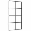 vidaXL Drsna vrata z opremo 102,5x205 cm ESG steklo in aluminij