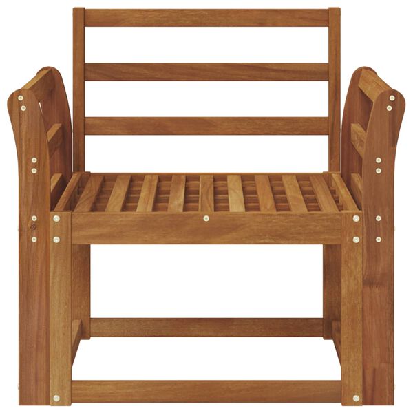 vidaXL Zunanji kavč Masiven les akacije Naravna