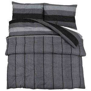 vidaXL Posteljnina temno sivo 155x220 cm bombaž