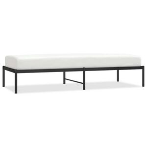 vidaXL Kovinski posteljni okvir črn 75x190 cm