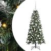 vidaXL Umestno božično drevo Zelena 120 cm PVC, plastika in jeklo