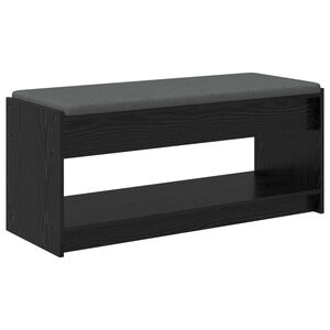 vidaXL Haldna klop Črni Hrast 103 x 38 x 45 cm