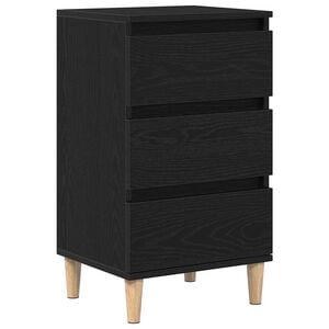 vidaXL Nočna omarica Črna Orehovina 40 x 35 x 70 cm Inženirski les