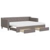 vidaXL Izvlečna dnevna postelja s predali taupe 80x200 cm blago
